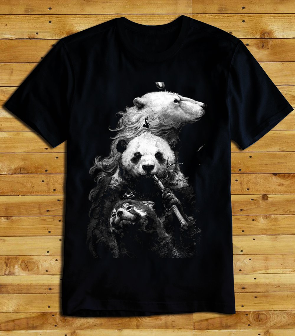 desain baju kaos panda
