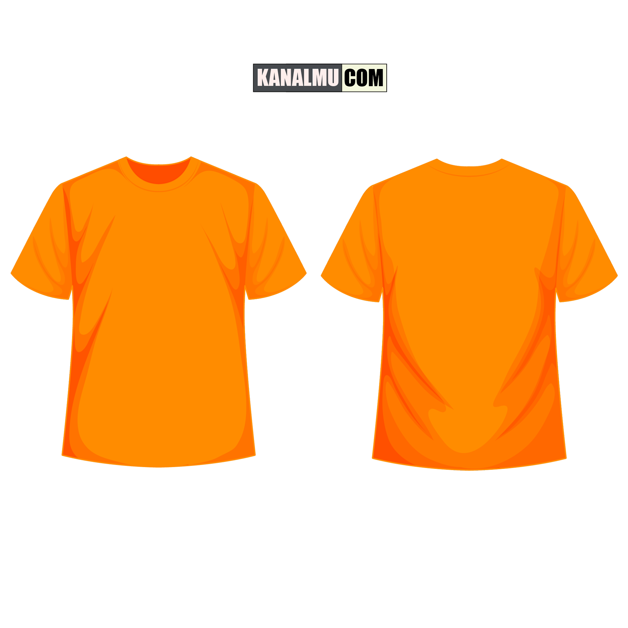 desain baju kaos orange depan belakang
