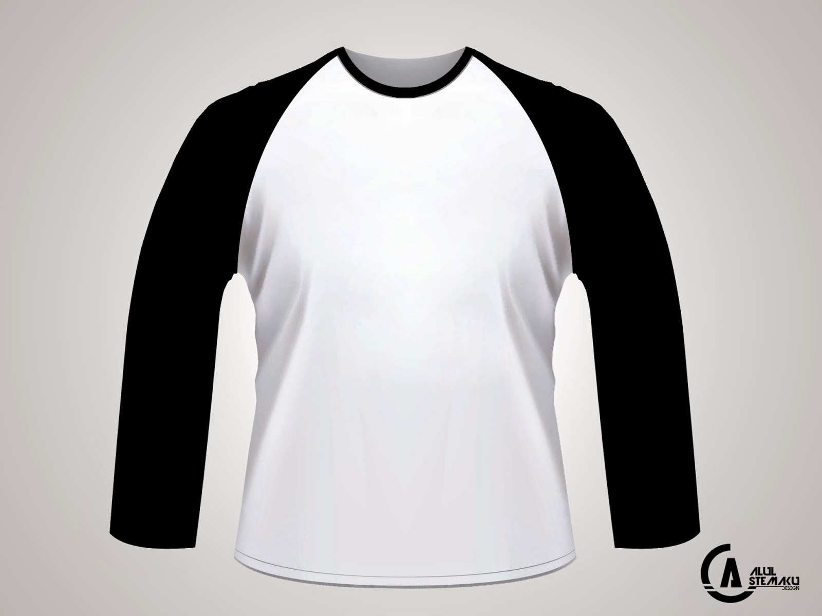 contoh desain baju kaos putih lengan panjang bts logo
