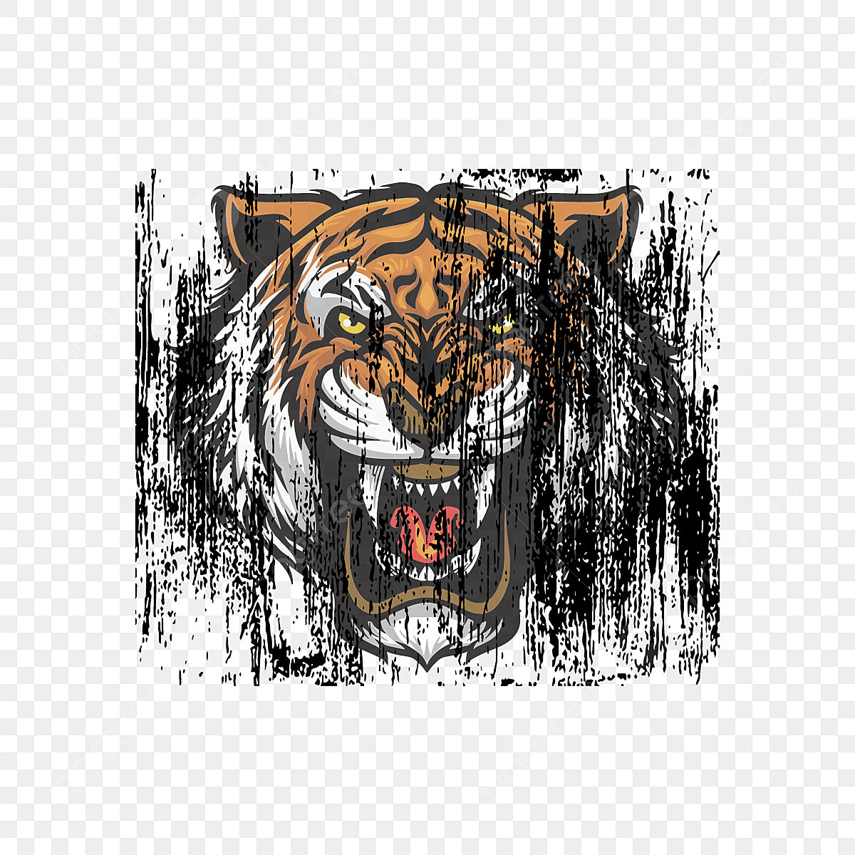 desain kaos harimau
