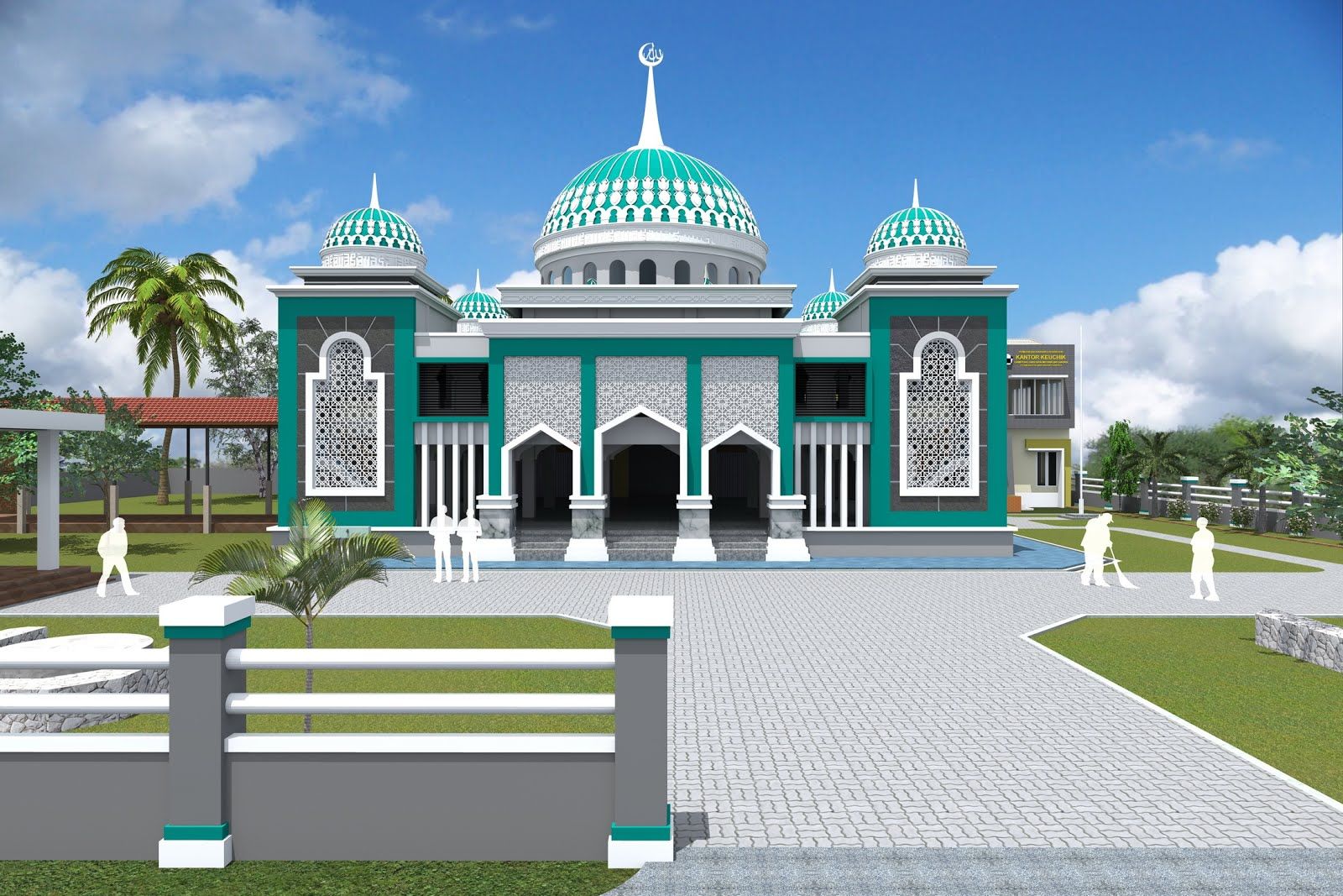 desain kaos masjid vector
